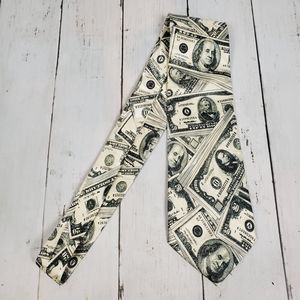 US Dollars Men's Tie Money Bills100% Silk By EVERYDAY